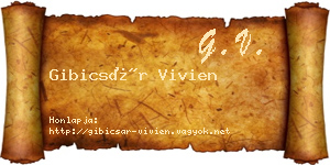 Gibicsár Vivien névjegykártya